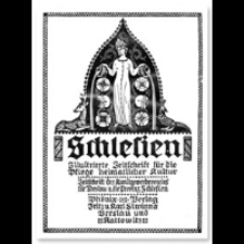 Schlesien : Illustrierte Zeitschrift f&uuml;r die Pflege heimatlicher Kultur. Zeitschrift des Kunstgewerbevereins f&uuml;r Breslau u. die Provinz Schlesien, 6. Jahrgang, 1913, 15 Juli, Nr 20