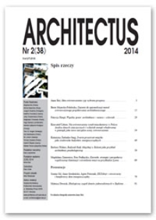 Architectus : Pismo Wydziału Architektury Politechniki Wrocławskiej, 2014, nr 2 (38)