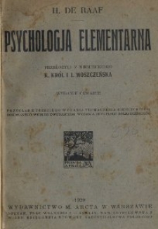 Psychologja elementarna