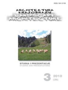 Architektura Krajobrazu : studia i prezentacje 3, 2010