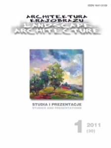 Architektura Krajobrazu : studia i prezentacje 1, 2011
