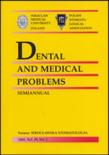 Dental and Medical Problems, 2014, Vol. 51, nr 2