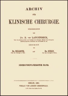 Eine neue osteoplastische Resektionsmethode am Fuβe, Archiv für Klinische Chirurgie, 1881, Bd. 26, S. 494-501