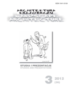 Architektura Krajobrazu : studia i prezentacje 3, 2012