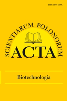 Acta Scientiarum Polonorum. Biotechnologia 4, 2011
