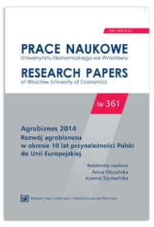 Niektóre uwarunkowania rozwoju agrobiznesu w okresie po akcesji Polski do Unii Europejskiej.