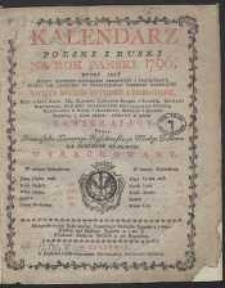 Kalendarz Polski I Ruski Na Rok Panski 1796 [&hellip;]