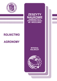 Zeszyty Naukowe Uniwersytetu Przyrodniczego we Wrocławiu. Rolnictwo 102, 2012