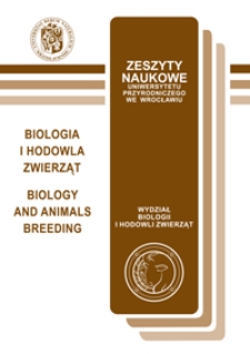 Zeszyty Naukowe Uniwersytetu Przyrodniczego we Wrocławiu. Biologia i Hodowla Zwierząt 67, 2012