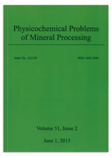 Physicochemical Problems of Mineral Processing. Vol. 51, 2015, Issue 2