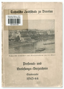 Personal-und Vorlesungs-Verzeichnis : Studienjahr 1943/44