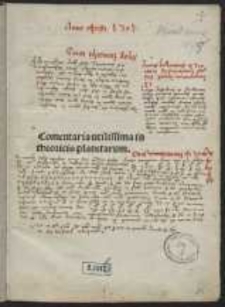 Commentum in Theoricas planetarum Georgii Purbachii, cum additione Ioannis Ottonis de Valle Vracensi