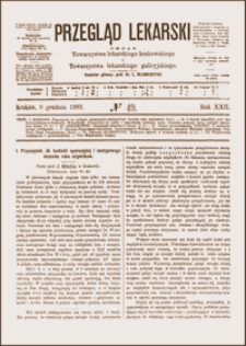 Przyczynek do techniki operacyjnej i następowego leczenia raka migdałków, Przegląd Lekarski, 1883, R. 22, nr 49, s. 609-610