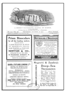 Nature : a Weekly Illustrated Journal of Science. Volume 96, 1915 October 28, [No. 2400]
