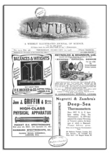 Nature : a Weekly Illustrated Journal of Science. Volume 96, 1916 February 10, [No. 2415]