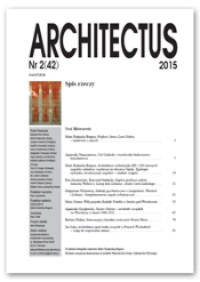 Architectus : Pismo Wydziału Architektury Politechniki Wrocławskiej, 2015, nr 2 (42)