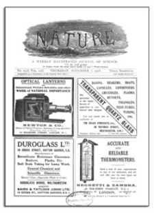 Nature : a Weekly Illustrated Journal of Science. Volume 102, 1918 November 7, [No. 2558]