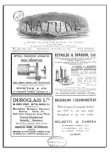 Nature : a Weekly Illustrated Journal of Science. Volume 102, 1919 January 30, [No. 2570]