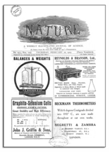 Nature : a Weekly Illustrated Journal of Science. Volume 102, 1919 February 20, [No. 2573]