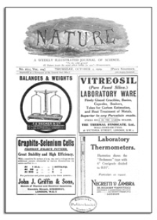 Nature : a Weekly Illustrated Journal of Science. Volume 104, 1919 October 2, [No. 2605]