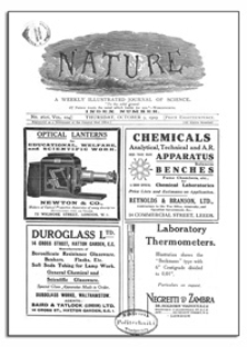 Nature : a Weekly Illustrated Journal of Science. Volume 104, 1919 October 9, [No. 2606]