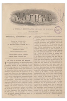 Nature : a Weekly Illustrated Journal of Science. Volume 106, 1920 September 9, [No. 2654]