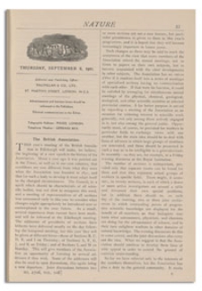 Nature : a Weekly Illustrated Journal of Science. Volume 108, 1921 September 8, [No. 2706]