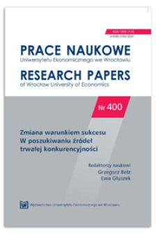 Kierunki badań klastrów. Prace Naukowe Uniwersytetu Ekonomicznego we Wrocławiu = Research Papers of Wrocław University of Economics, 2015, Nr 400, s. 56-70