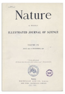 Nature : a Weekly Illustrated Journal of Science. Volume 110, 1922 July 15, [No. 2750]