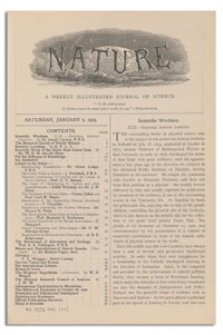 Nature : a Weekly Illustrated Journal of Science. Volume 111, 1923 January 6, [No. 2775]