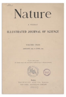 Nature : a Weekly Illustrated Journal of Science. Volume 113, 1924 January 12, [No. 2828]