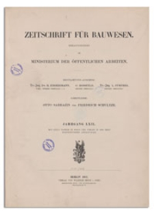 Zeitschrift für Bauwesen, Jr. LXII, 1912, H. 1-3