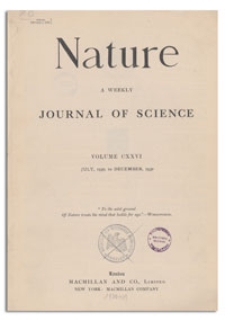Nature : a Weekly Illustrated Journal of Science. Volume 126, 1930 July 5, [No. 3166]