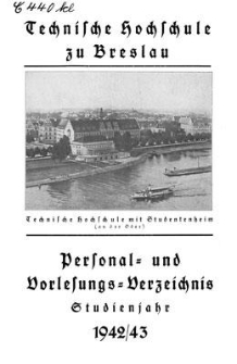Personal- und Vorlesungs-Verzeichnis : Studienjahr 1942/1943