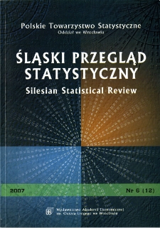 Śląski Przegląd Statystyczny, 2007, Nr 6 (12)