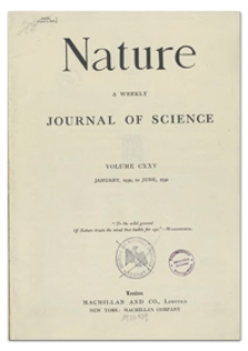 Nature : a Weekly Illustrated Journal of Science. Volume 125, 1930 January 11, [No. 3141]