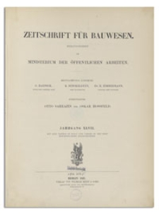 Zeitschrift für Bauwesen, Jr. XLVII, 1897, H. 7-9