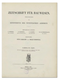 Zeitschrift für Bauwesen, Jr. XLIV, 1894, H. 4-6