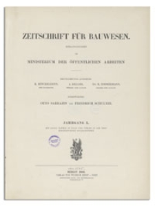 Zeitschrift für Bauwesen, Jr. L, 1900, H. 1-3