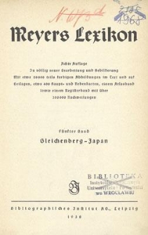 Meyers Lexikon. 5. Bd., Gleichenberg-Japan