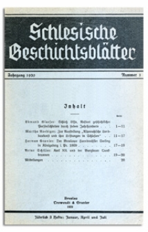 Schlesische Geschichtsblätter : Mitteilungen des Vereins für Geschichte Schlesiens. Jahrgang 1926, Nummer 3