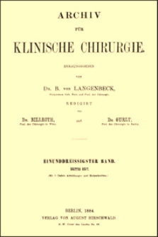 Zur Blutstillung durch Tamponnade und Compression, Archiv f&uuml;r Klinische Chirurgie, 1884, Bd. 31, S. 489-493