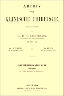 Zur Blutstillung durch Tamponnade und Compression, Archiv für Klinische Chirurgie, 1884, Bd. 31, S. 489-493