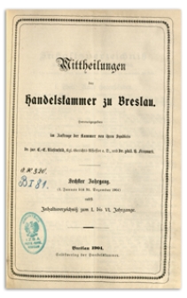 Mitteilungen der Handelskammer zu Breslau, 1904, Nr 1-11