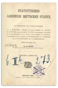 Statistisches Jahrbuch Deutscher Städte. Jg. 4