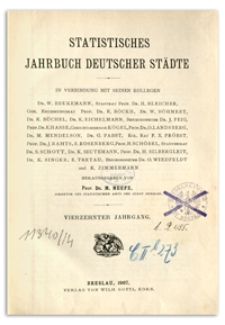 Statistisches Jahrbuch Deutscher Städte. Jg. 14