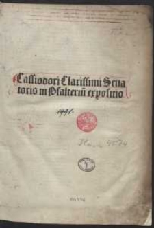 Expositio in Psalterium cum additione Ioannis de Lapide