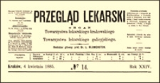 O trądzie : wykład prof. Mikulicza, miany w Tow. lek. krak. dnia 18 lutego 1885. (Według stenogramu), Przegląd Lekarski, 1885, R. 24, nr 14, s. 199-201