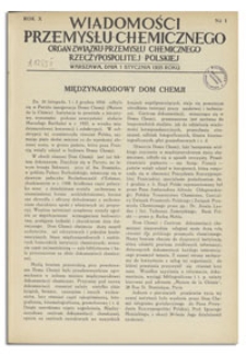 Wiadomości Przemysłu Chemicznego : Organ Związku Przemysłu Chemicznego Rzeczypospolitej Polskiej. R. X, 15 września 1935, nr 18