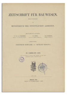 Zeitschrift für Bauwesen, Jr. 69, 1919, H. 1-3